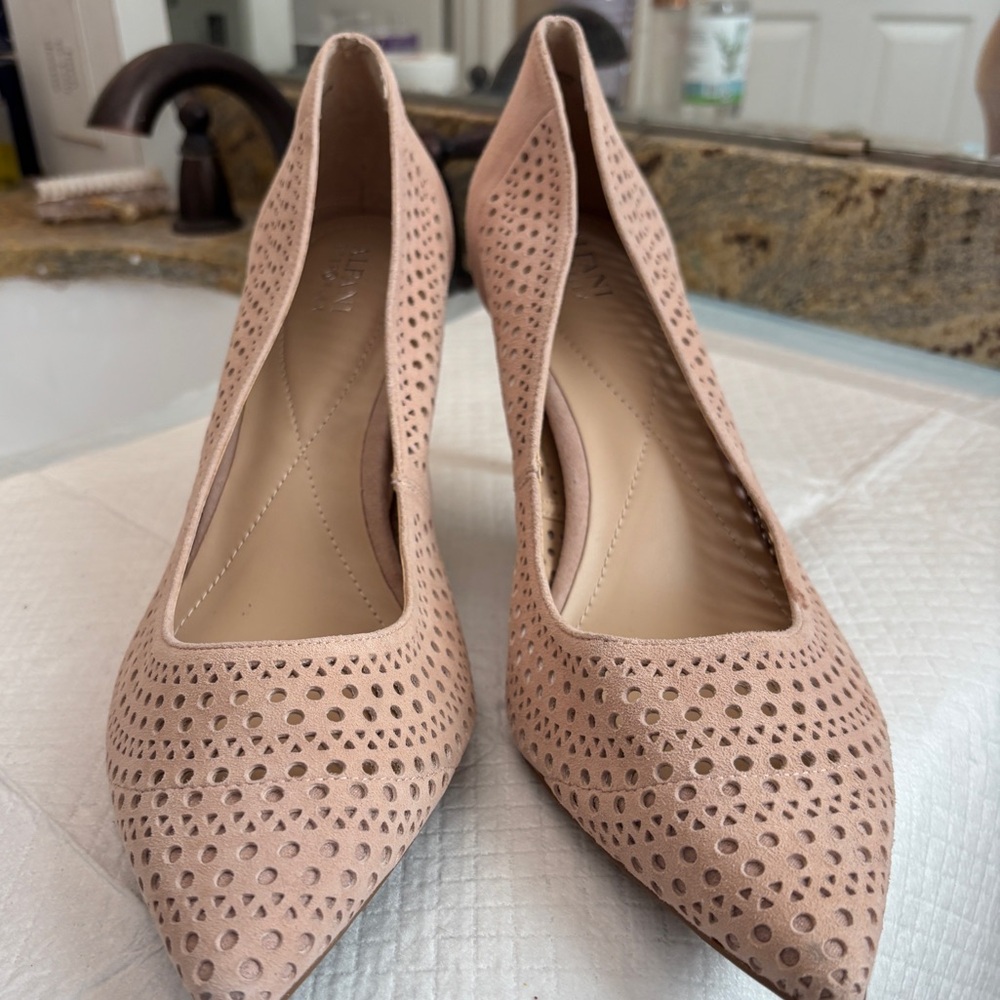 Alfani Jeules Blush Pink Pointed Toe Slip On Stilettos 3” Heel Women’s Size 11 - Picture 5 of 16